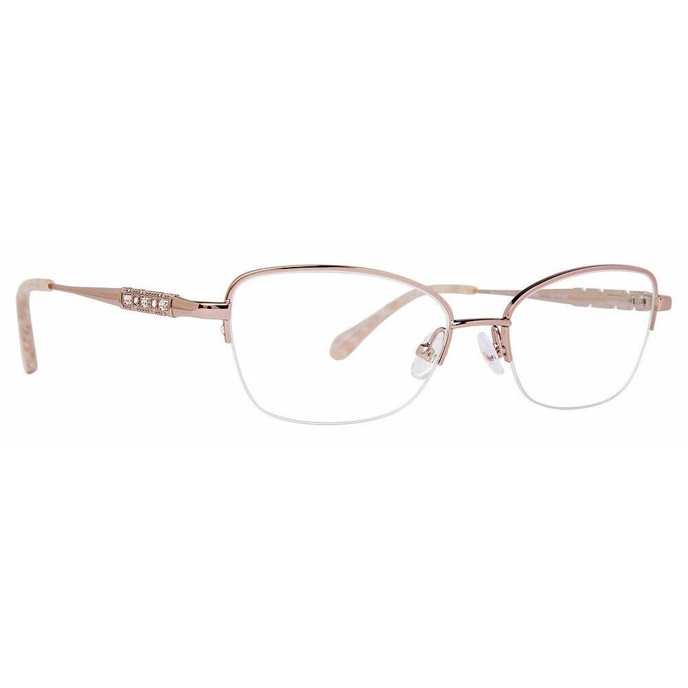 NEW Badgley Mischka Pierrette Rose Gold Eyeglasses